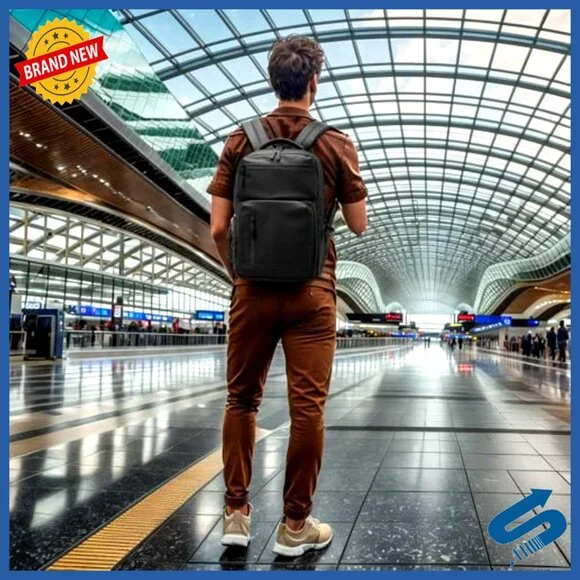 Waterproof Laptop Backpack Flight Approved Anti-Theft Daypack 15.6-inch Sleeve